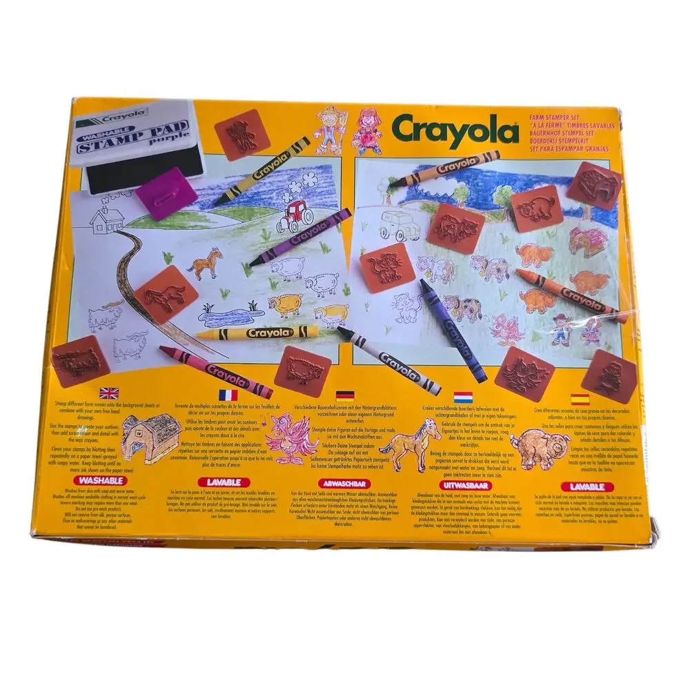 Vintage Crayola Farm Stamper Set Binney Smith Retro 90s